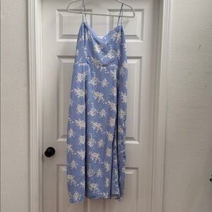 Abercrombie Blue Floral Spaghetti Strap Dress